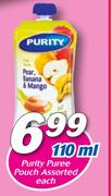 Purity Puree Pouch-100ml Each
