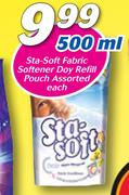 Sta-Soft Fabric Softener Day Refill Pouch-500ml Each