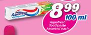 Aquafresh Toothpaste-100ml Each