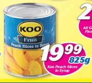 Koo Peach Slices In Syrup-825gm