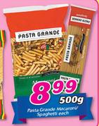 Pasta Grande Macaroni/Spaghetti-500gm Each