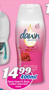 Dawn Hand & Body Lotion Assorted-400ml Each
