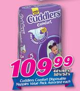 Cuddlers Comfort Disposable Nappies Value Pack Assorted-44's/48's/50's/52's each