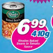 Rhodes Baked Beans In Tomato Sauce-410g
