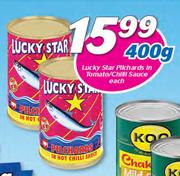 Lucky Star Pilchards In Tomato/Chilli Saue-400g Each