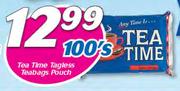 Tea Time Tagless Teabags Pouch-100's