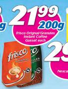 Frisco Original/Granules Instant Coffee Gusset-200g Each