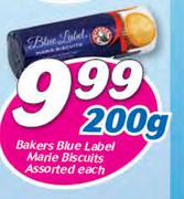 Bakers Blue Label Marie Biscuits Assorted-200g Each 