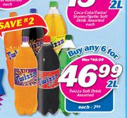 Twizza Soft Drink Assorted-6 x 2Ltr