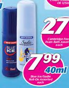 Blue Ice/Sadle Roll On Assorted-40ml Each