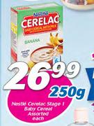 Nestle Cerelac Stage 1 Baby Cereal Assorted-250g Each