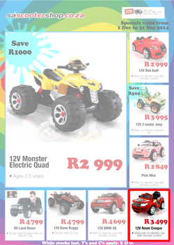 SA Scooter Shop - Kid Cars (1 Dec - 31 Dec 2014), page 1