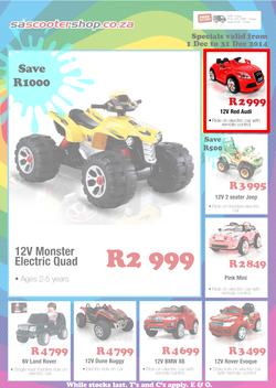 SA Scooter Shop - Kid Cars (1 Dec - 31 Dec 2014), page 1