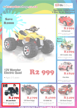 SA Scooter Shop - Kid Cars (1 Dec - 31 Dec 2014), page 1