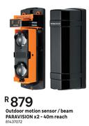 Paravision Outdoor Motion Sensor/Beam x 2