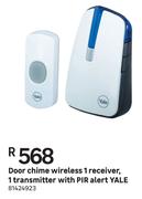  Yale Door Chime Wireless (1 Receiver 1 Transmitter With PIR Alert)