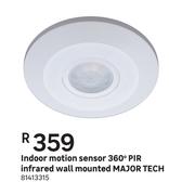 Major Tech Indoor Motion Sensor 360 Degree PIR Infrared (Wall Mounted)