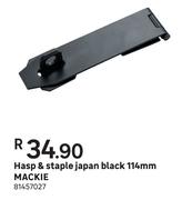 Mackie Hasp & Staple Japan Black 114mm