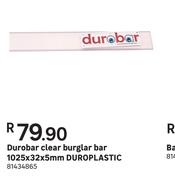 Duroplastic Durobar Clear Burglar Bar 1025x32x5mm
