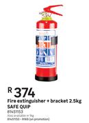 Safe Quip Fire Extinguisher + Bracket 1kg