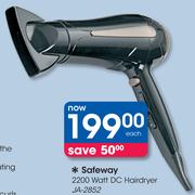 Safeway 2200 Watt DC Hairdryer JA-2852