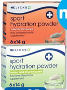 Clicks Sport Hydration Powder 6x14g Sachets-Per Pack