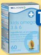 Clicks Kids Omega 3 & 6 60 Capsules-Per Pack