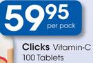Clicks Vitamin-C 100 Tablets-Per Pack