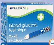 Clicks EasyMax Blood Glucose Test Strips-For 2