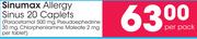 Sinumax Allergy Sinus 20 Caplets-Per Pack