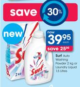Surf Auto Washing Powder-2kg or Laundry Liquid-1.5Ltr Each