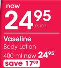 Vaseline Body Lotion-400ml
