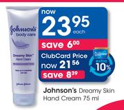 Johnson's Dreamy Skin Hand Cream-75ml