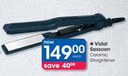 Vidal Sassoon Ceramic Straightener