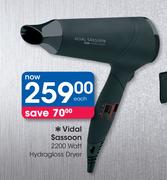 Vidal Sassoon 2200 Watt Hydragloss Dryer