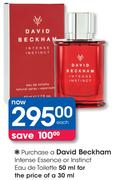 David Beckham Intense Essence Or Instinct Eau De Toilette-50ml