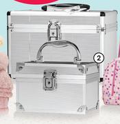 Sliver Aluminium Solid Cosmetics Case Medium