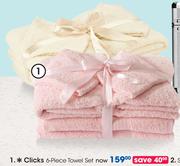 Clicks 6-Piece Towel Set