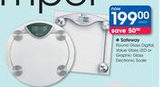 Safeway Round Glass Digital, Value Glass LED Or Graphic Glass Electronic Scale-Each
