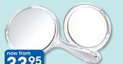 Clicks Mirrors Double-Sided Small Hand-Held Or Standing Mirror-Each