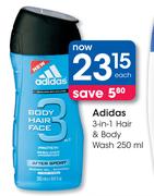 Adidas 3-In-1 Hair & Body Wash-250ml