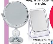 Clicks 2-Way Mirror Plastic Square
