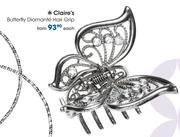 Claire's Butterfly Diamante Hair Grip-Each
