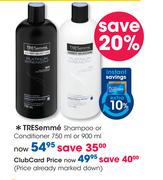 Tresemme Shampoo Or Conditioner-750ml Or 900ml