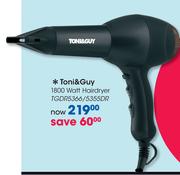 Toni&Guy 1800 Watt Hairdryer TGDR5366/5355DR