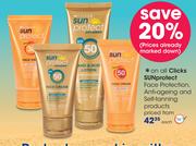 Clicks Sun Protect Face Protection,Anti Ageing And Self Tanning Products-Each