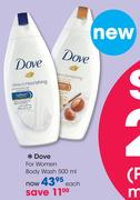 Dove For Women Body Wash-500ml Each