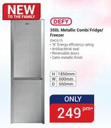 Defy 350Ltr Metallic Combi Fridge/Freezer DAC612