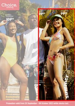 Choice Clothing : Summer Starts Here (25 September - 09 October 2023), page 1