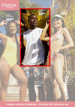 Choice Clothing : Summer Starts Here (25 September - 09 October 2023), page 1